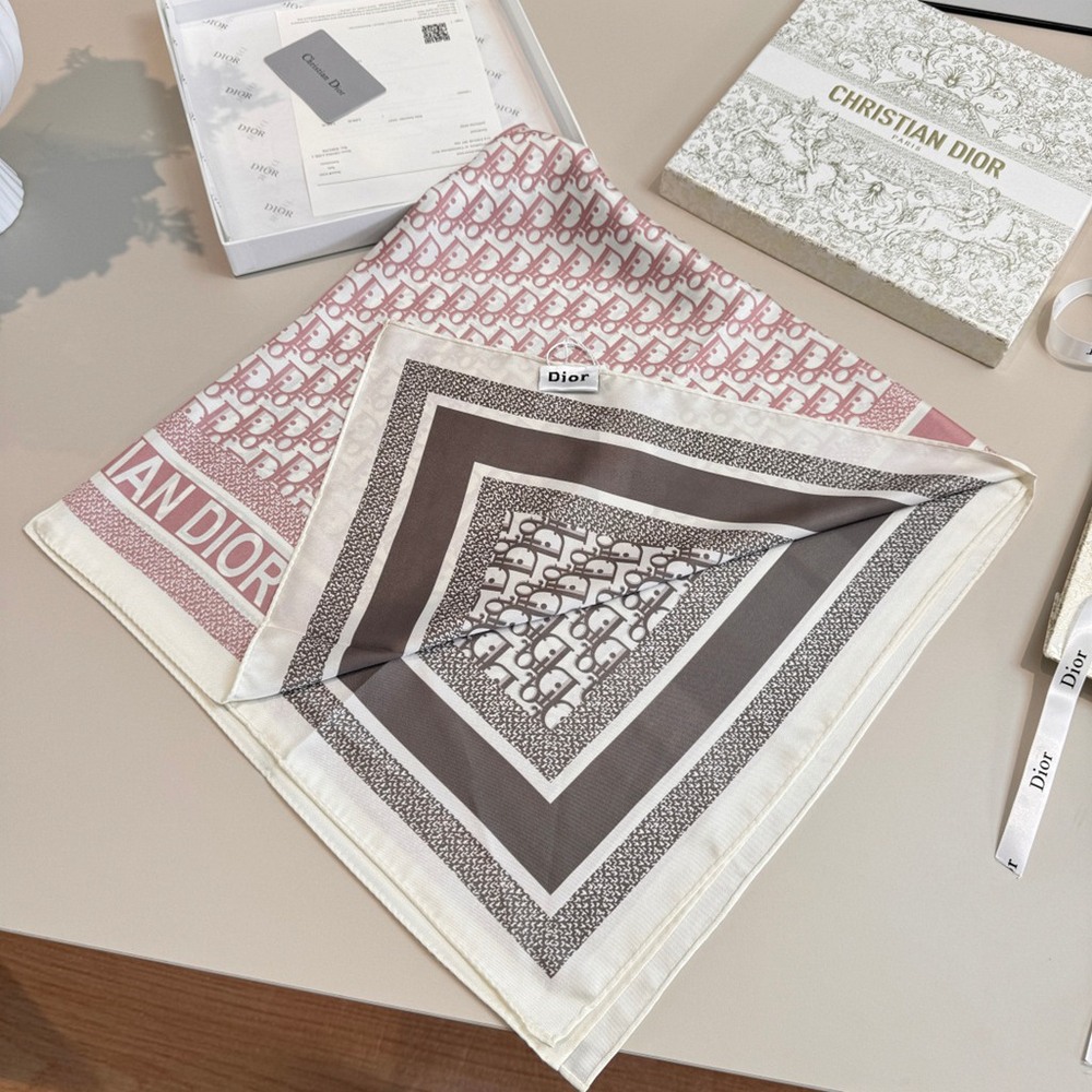 Dior Silk Square Scarf - Picture 8 of 8